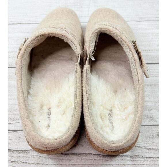 Aetrex Libby Wool Clogs Adjustable Buckle Cork Comfort Lined US 9-9.5 EUR 40 - Picture 8 of 10